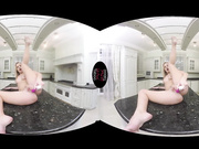 Delicious cute girl Vinna with warm pink pie