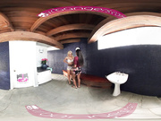 Virtual Reality The Pool House Girls lesbian session - 360 degrees