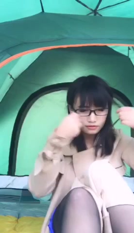 魅心户外帐篷，丝袜高跟，全程被路人看