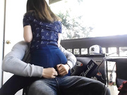 在阳台上被老外男友爆插的美女留学生